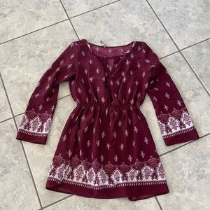 Maroon country style dress